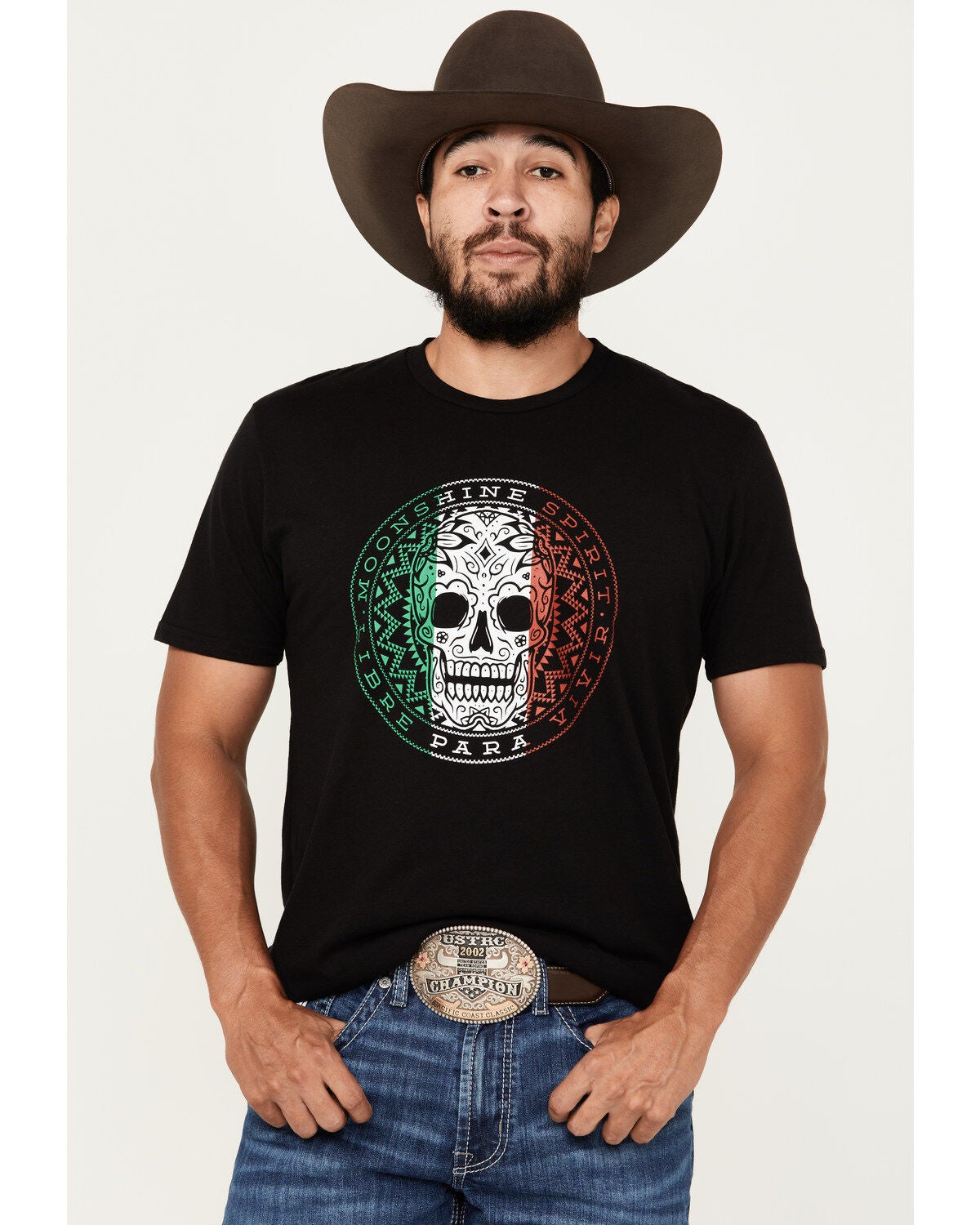 Moonshine Spirit&reg; Men's Libre Short Sleeve Graphic T-Shirt, Black, hi-res