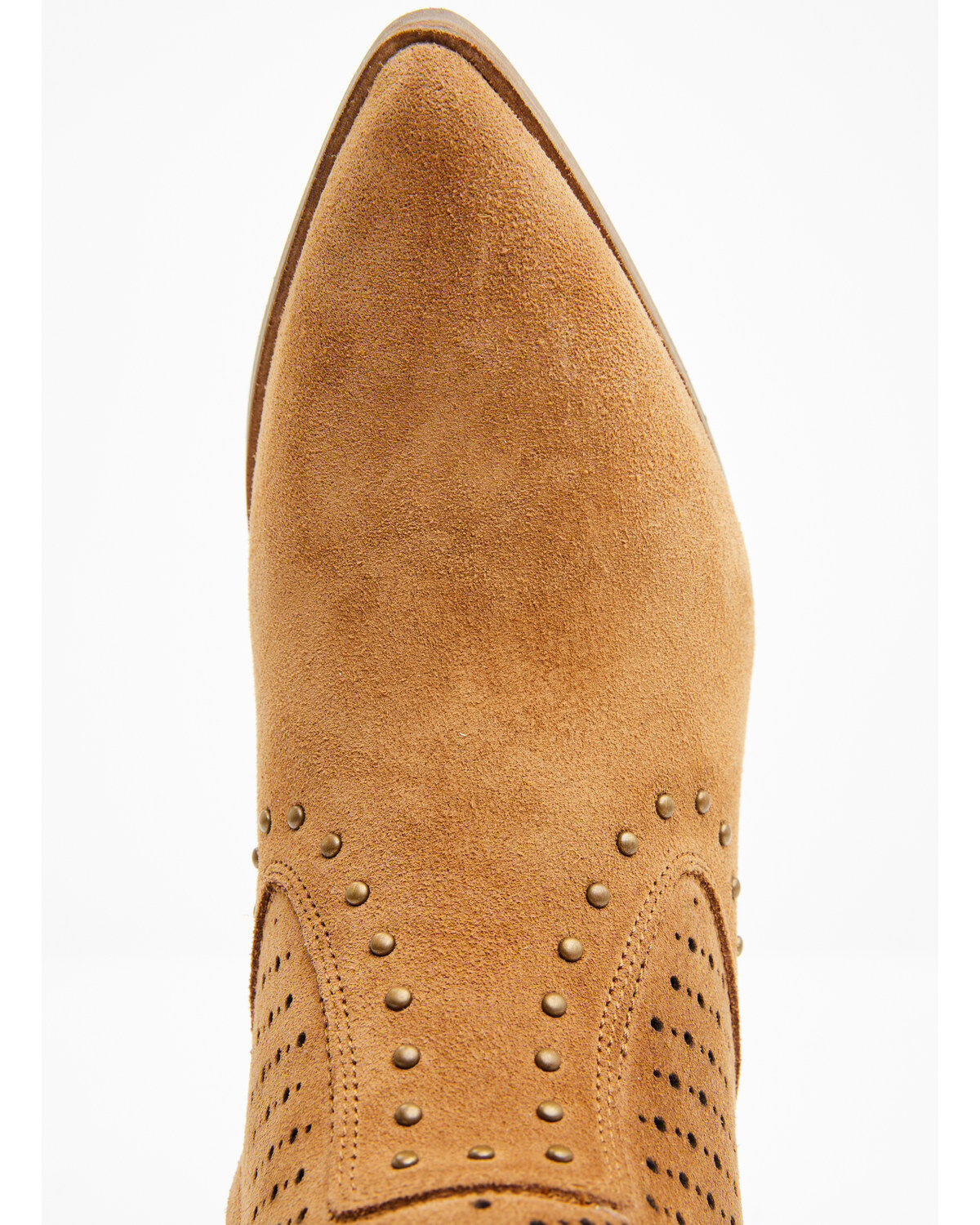 Image #6 - Dingo Women's Miss Priss Suede Booties - Round Toe, Camel, hi-res