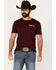 Image #2 - RANK 45® Men's Long Horn Logo Short Sleeve Graphic T-Shirt, , hi-res