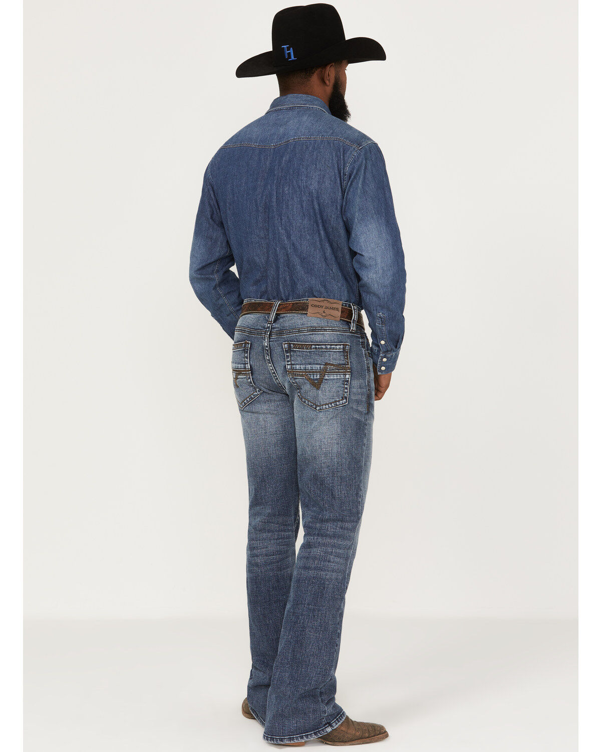 Image #3 - Cody James Men's Peacemaker Stretch Regular Bootcut Jeans, Dark Medium Wash, hi-res