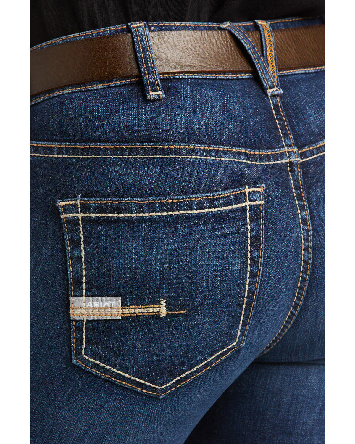 Image #5 - Ariat Women's Rebar Camden Medium Wash Flex Riveter Double Front Slim Leg Work Jeans, Blue, hi-res