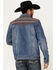 Image #4 - Cody James Men's Gaucho Southwestern Print Yoke Stretch Denim Jacket, Dark Wash, hi-res
