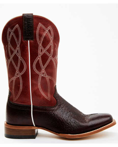 Image #2 - RANK 45® Men's Deuce Western Boots - Broad Square Toe, Red/brown, hi-res