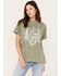 Image #1 - Girl Dangerous Women's Horseshoe Rose Boyfriend Graphic Tee, , hi-res