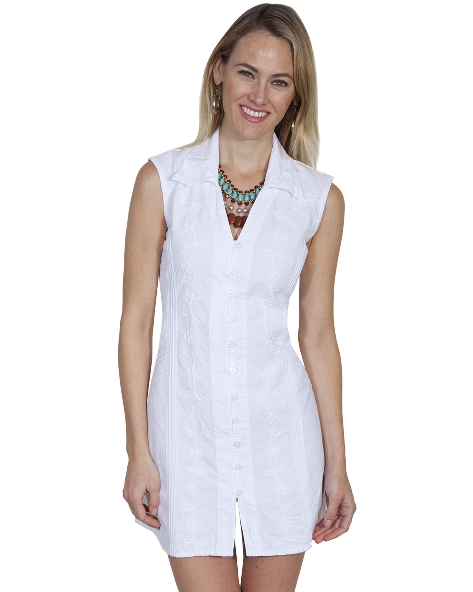 White button down sundress discount