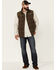 Image #2 - Moonshine Spirit Men's Brown Alpaca Plaid Button-Front Wool Vest, , hi-res