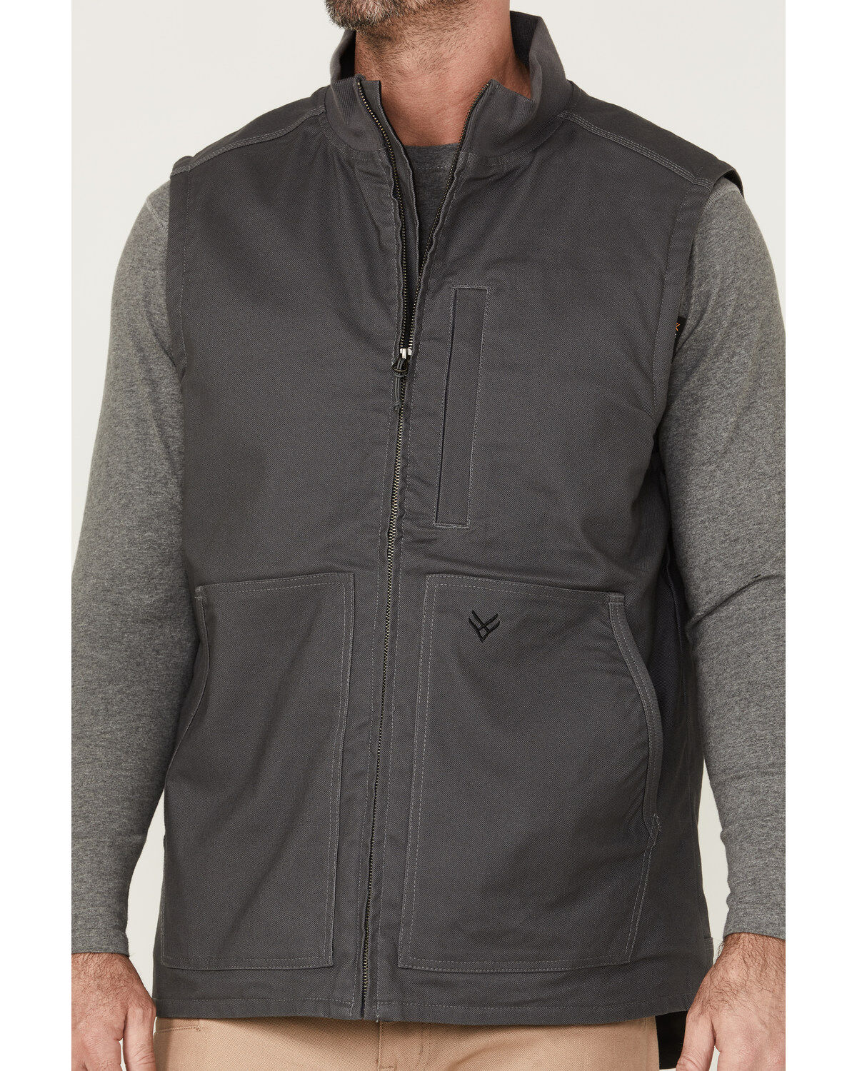Image #3 - Hawx Men's Pro Zip-Front Insulated Work Vest, Charcoal, hi-res