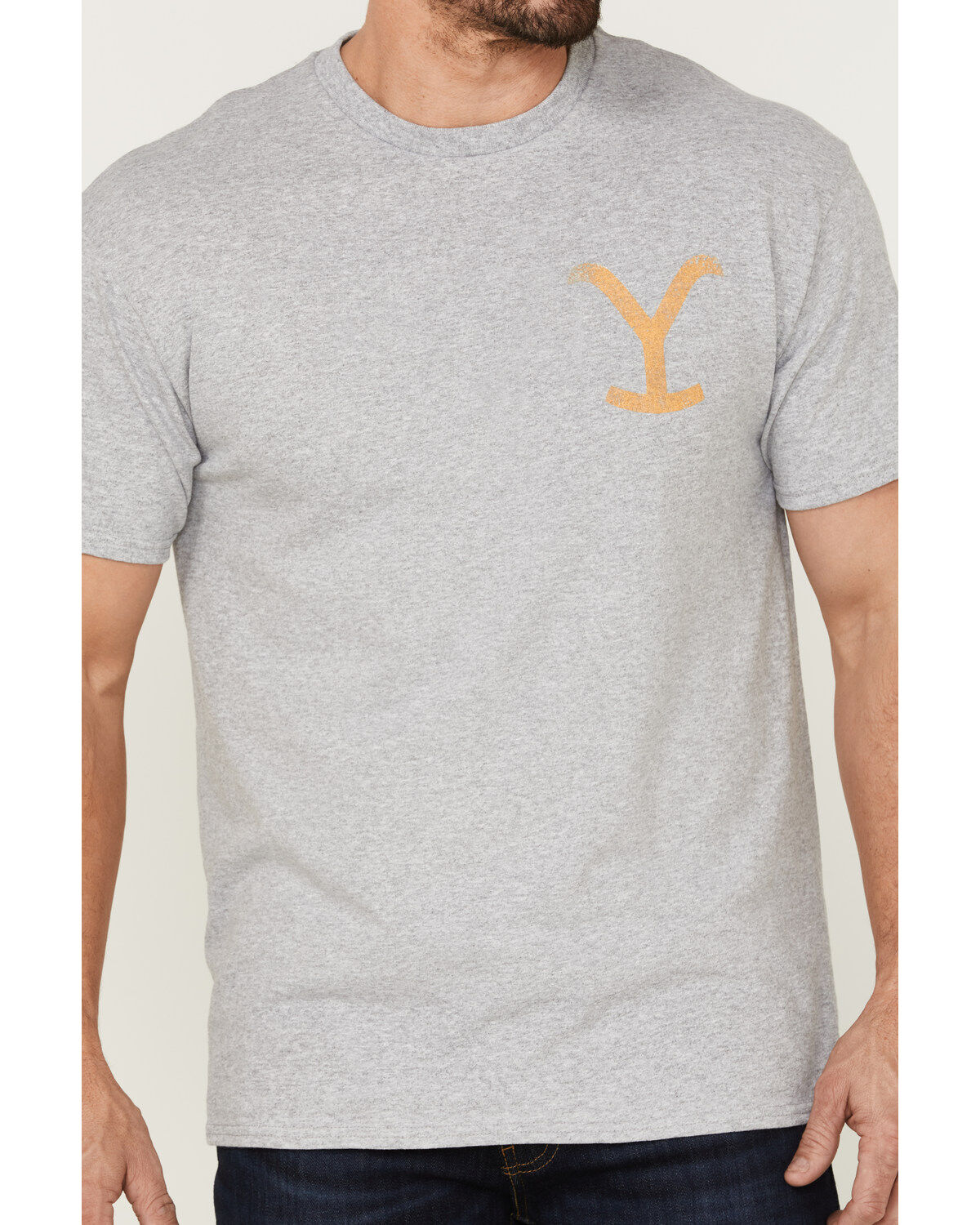 Image #3 - Paramount Network's Yellowstone Men's For The Brand Silhouette Graphic T-Shirt, Grey, hi-res