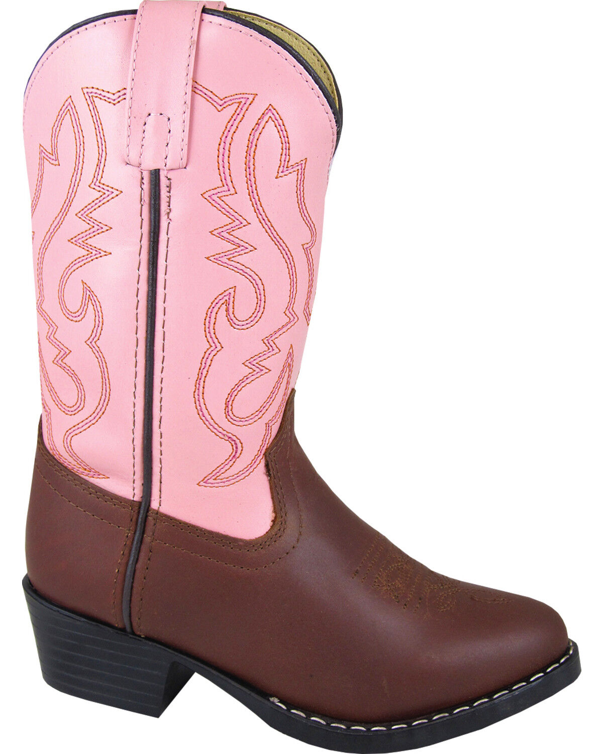 Image #1 - Smoky Mountain Girls' Denver Western Boots - Medium Toe, Brown, hi-res