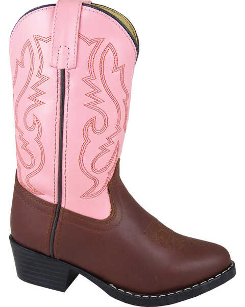 Smoky Mountain Girls' Denver Western Boots - Round Toe, Brown, hi-res