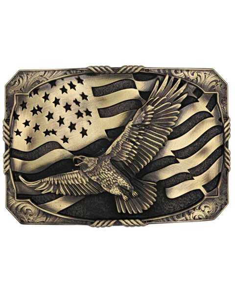Montana Silversmiths Forever Free Heritage Attitude Buckle, Brass, hi-res