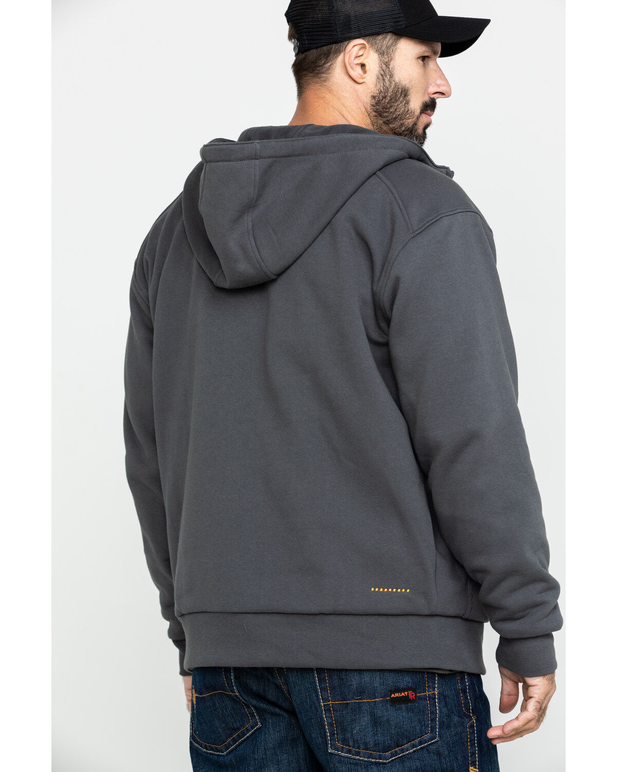 Image #2 - Ariat Men's Rebar All-Weather Full Zip Work Hooded Sweatshirt, , hi-res