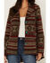 Outback Trading Co. Women's Southwestern Stripe Print Blaire Jacket, Red, hi-res
