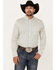 Image #1 - Cody James Men's Gunsmoke Striped Print Long Sleeve Button-Down Stretch Western Shirt , Ivory, hi-res