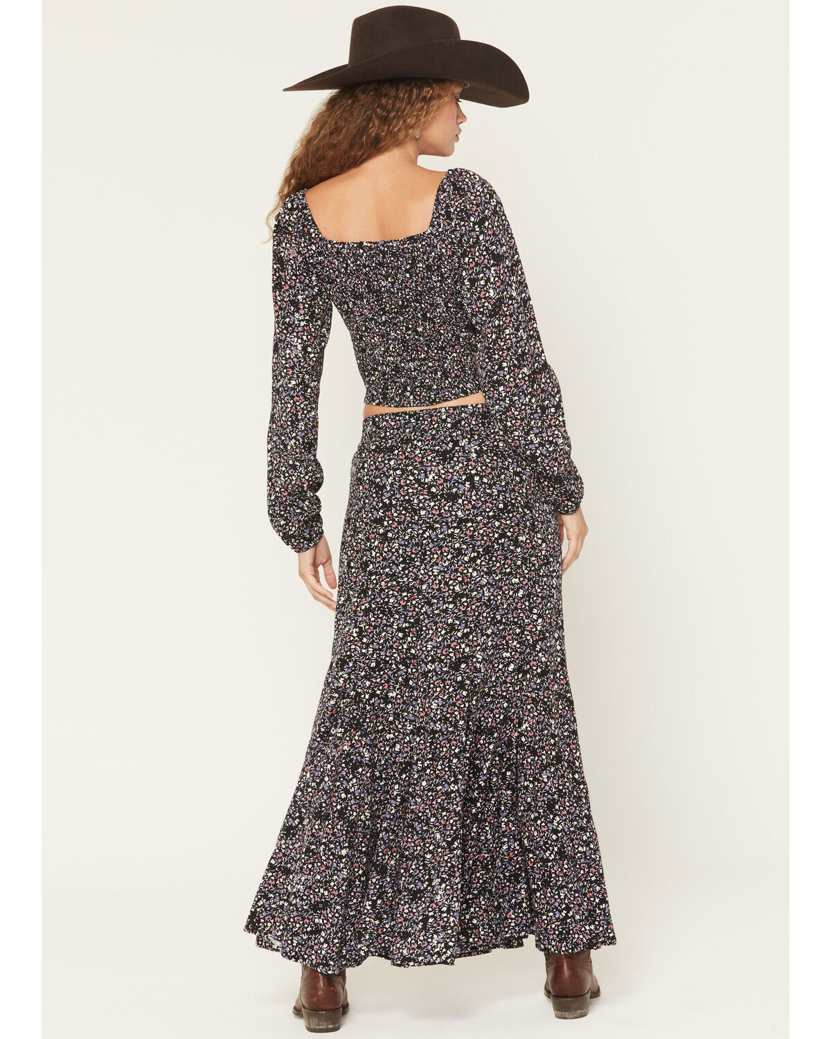 Idyllwind Women's Ridgepoint Ditsy Floral Print High Slit Maxi Skirt
