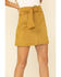Molly Bracken Women's Suede Belted Skirt , , hi-res
