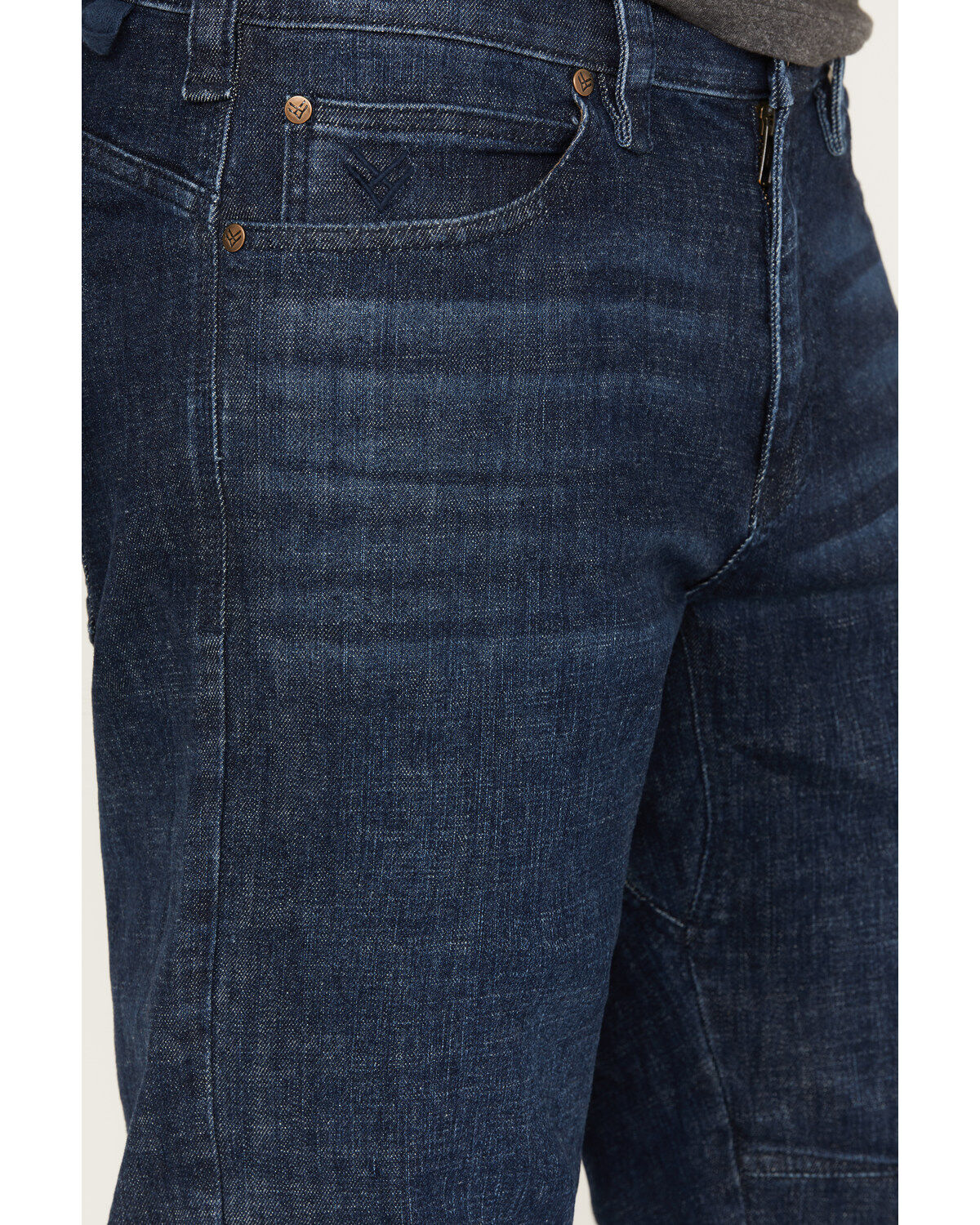 Image #2 - Hawx Men's Washed Stretch Work Jeans, Indigo, hi-res