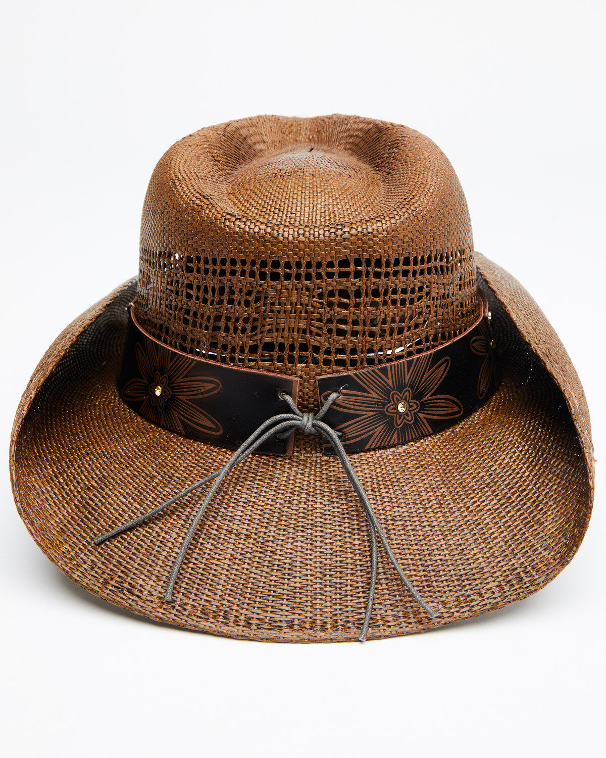 Image #2 - Shyanne Women's Brown Shane Raffia Straw Western Hat, Brown, hi-res