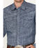Image #3 - Wrangler Retro Premium Men's Check Plaid Print Long Sleeve Snap Western Shirt, Navy, hi-res