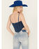 Rock & Roll Denim Women's Medium Wash Stretch Denim Corset , Medium Wash, hi-res