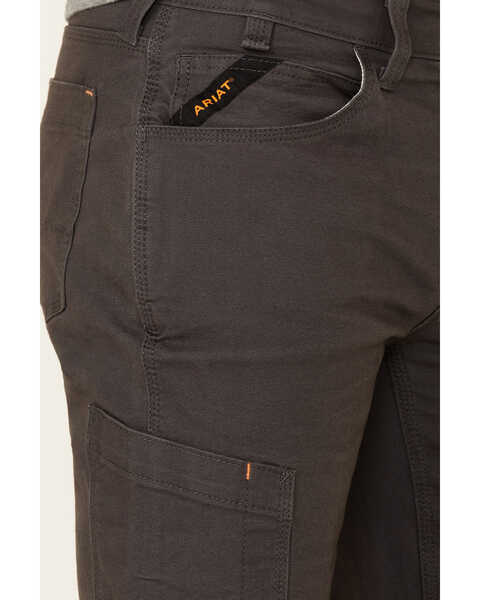 Image #3 - Ariat Men's Gray Rebar M7 Durastretch Made Tough Double Front Straight Leg Work Pants , Grey, hi-res
