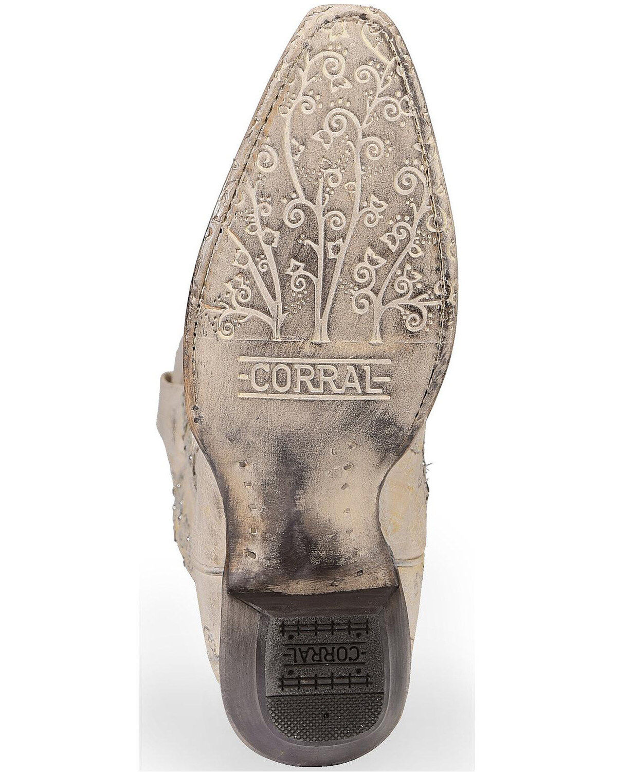 Image #5 - Corral Women's White Glitter Inlay Western Boots, White, hi-res