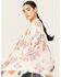 Image #2 - Angie Women's Floral Print Tassel Kimono, Ivory, hi-res