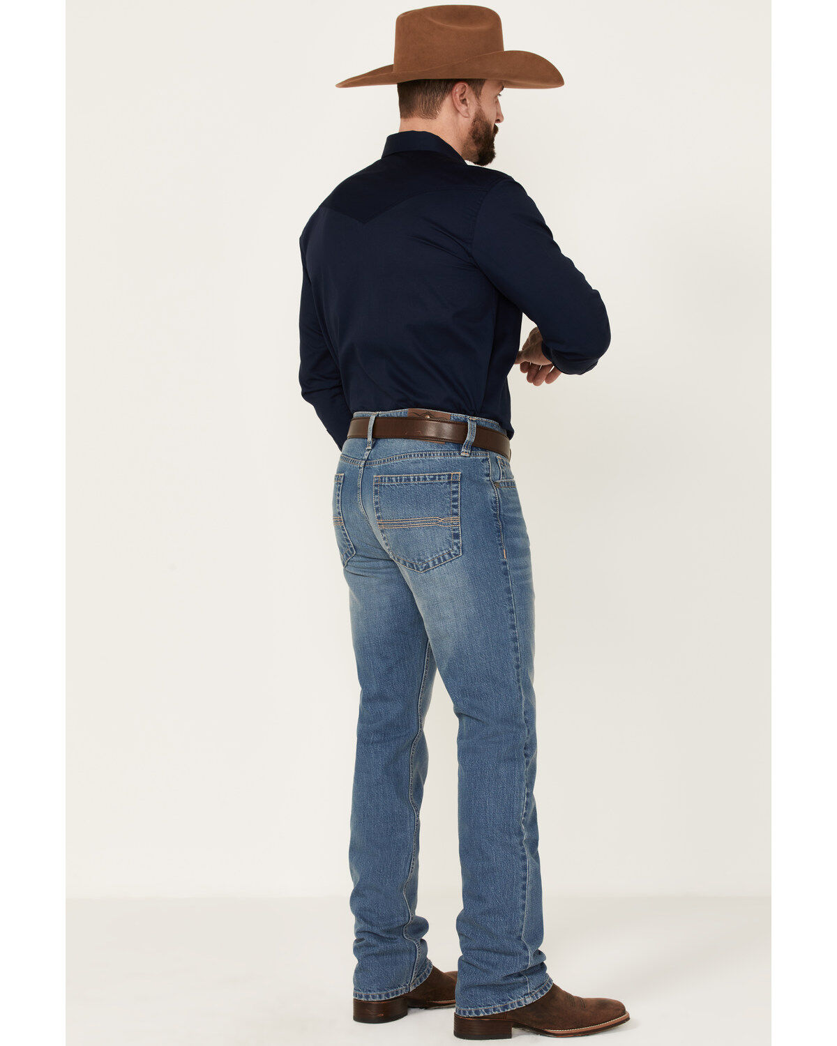Image #4 - Cody James Men's Roughstock Wash Jackson Slim Straight Rigid Denim Jeans, Blue, hi-res
