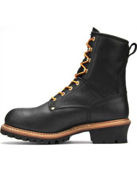 Carolina Men's Logger Boots - Round Toe, Black
