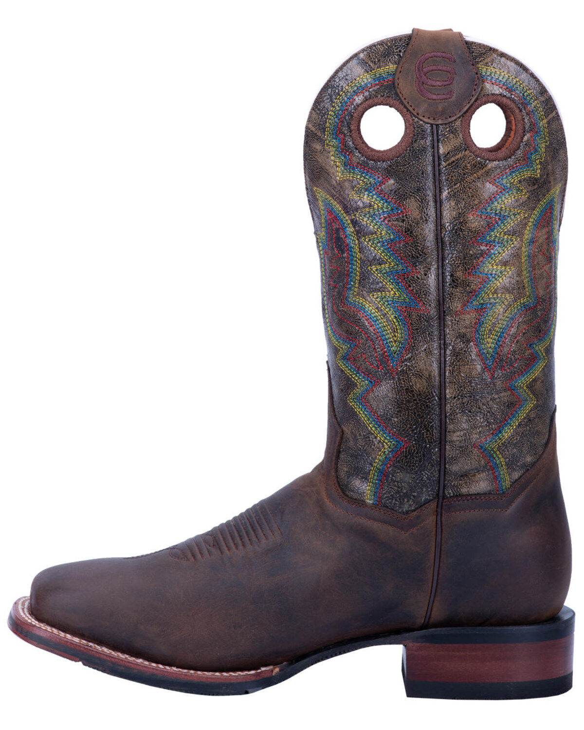Image #3 - Dan Post Men's Chocolate Deuce Western Boots - Wide Square Toe, , hi-res