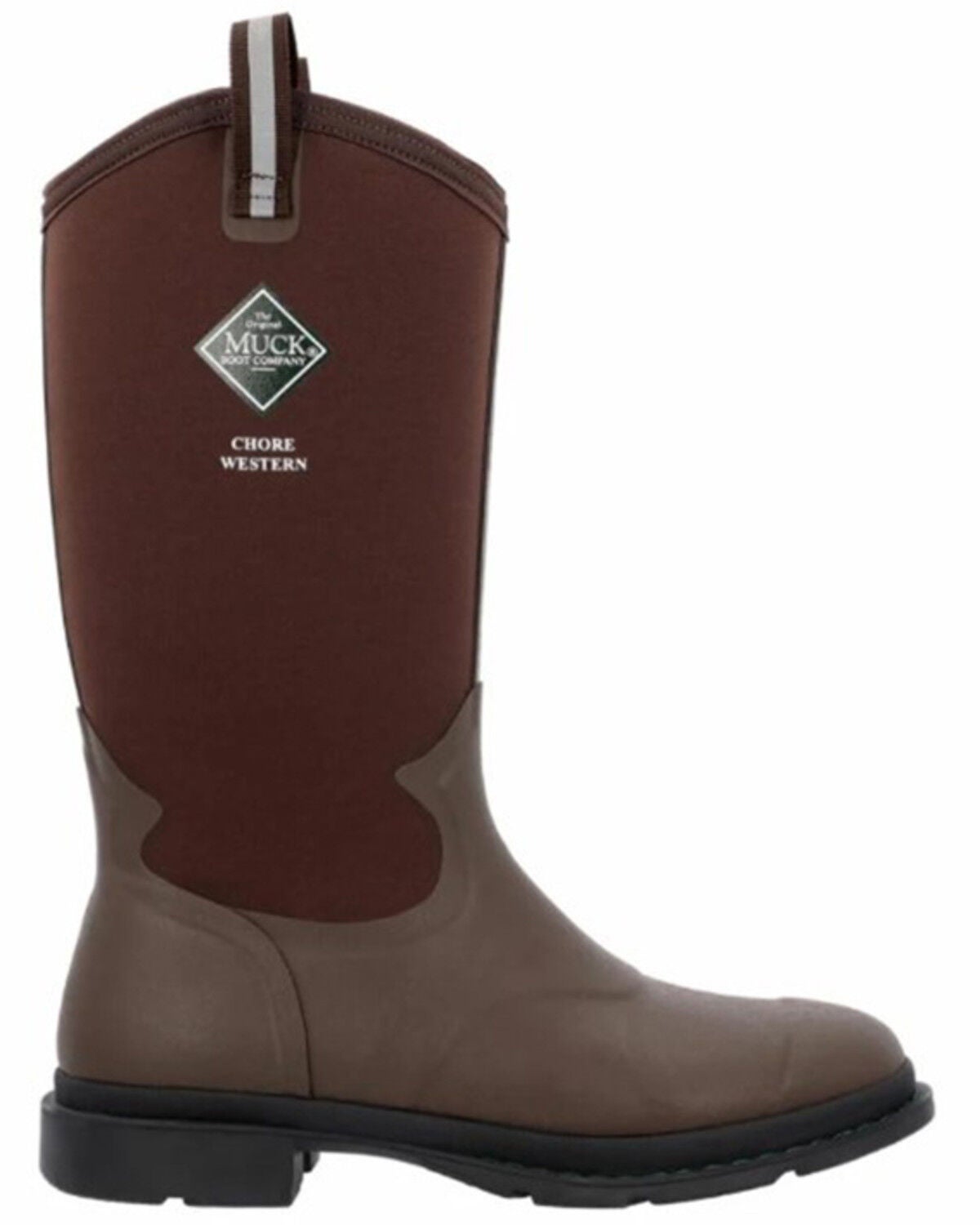 Muck Boots Men's Western Rubber Tall Work Boots - Soft Toe, Brown, hi-res