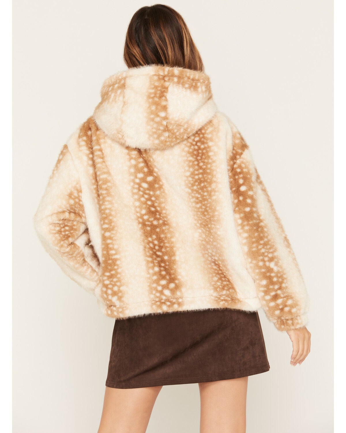 Image #4 - Shyanne Women's Crestview Fawn Deer Print Zip-Up Hoodie, Fawn, hi-res