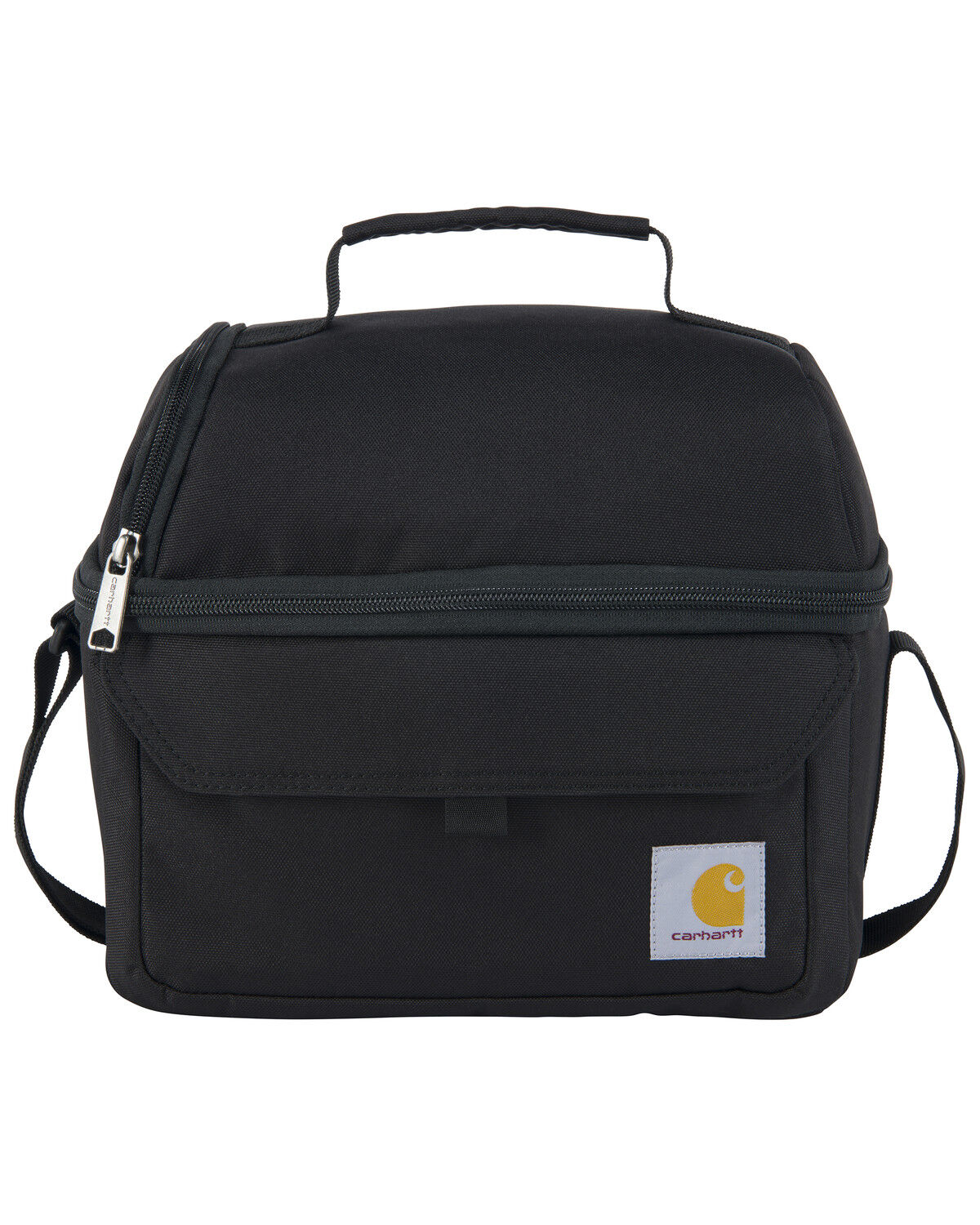 Image #1 - Carhartt Insulated 12 Can Two Compartment Lunch Cooler, Black, hi-res