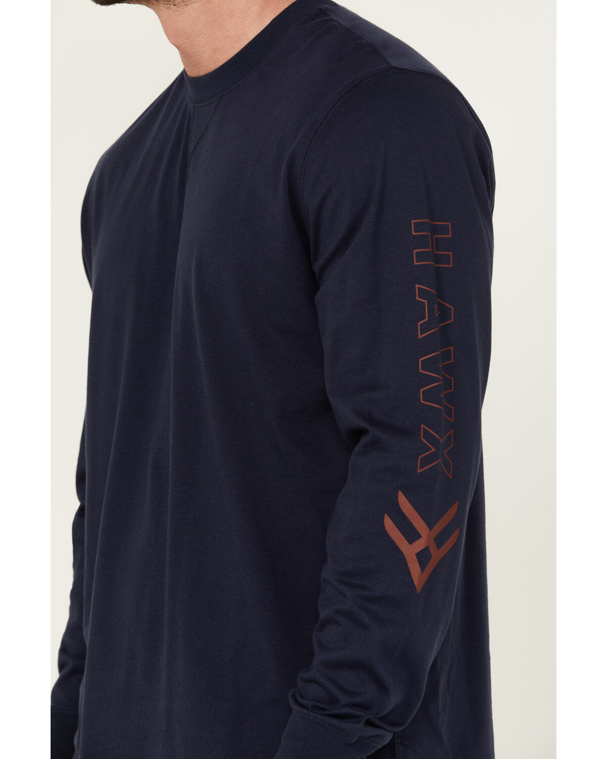 Product Name:  Hawx Men's Long Sleeve Knit Solid Logo Long Sleeve Work T-Shirt
