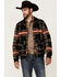 Image #1 - Rock & Roll Denim Men's Southwestern Print Bomber Jacket, Black, hi-res