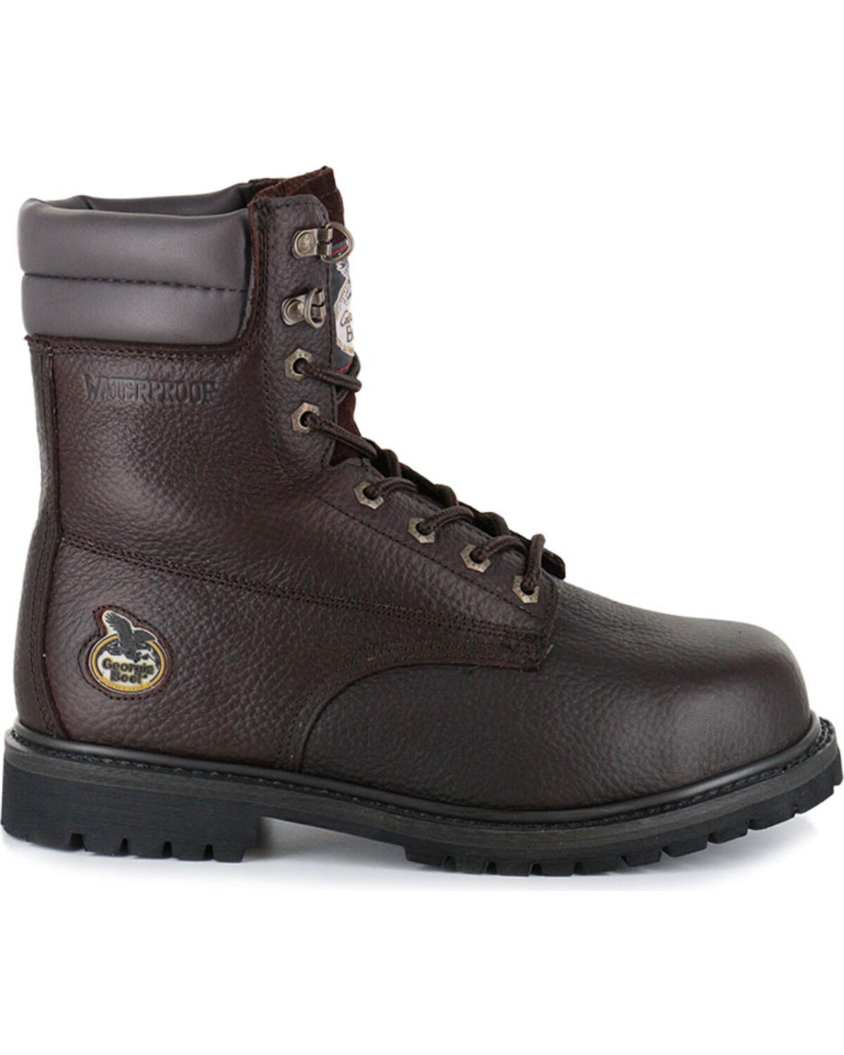 Image #2 - Georgia Men's Steel Toe Oiler Work Boots, Brown, hi-res