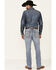 Cody James Men's Mustang Light Wash Stretch Slim Straight Jeans, Blue, hi-res