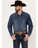 Image #1 - Ariat Men's Retro Stone Washed Denim Long Sleeve Western Shirt, Blue, hi-res