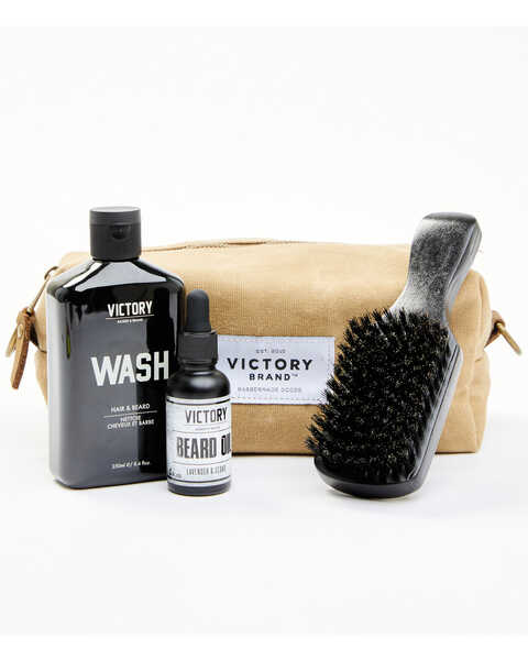 Victory Barber Men's Handsome Rogue Premium Beard Care Kit, Tan, hi-res