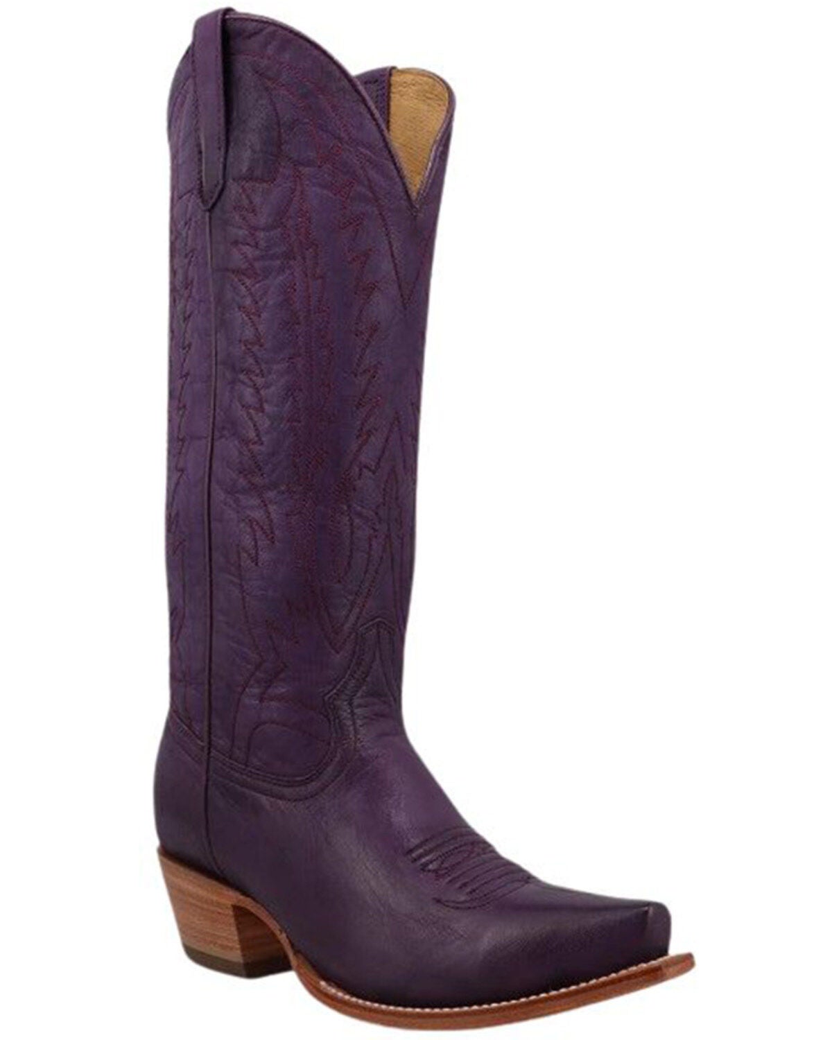 Black Star Women's Victoria Western Boots - Snip Toe, Purple, hi-res
