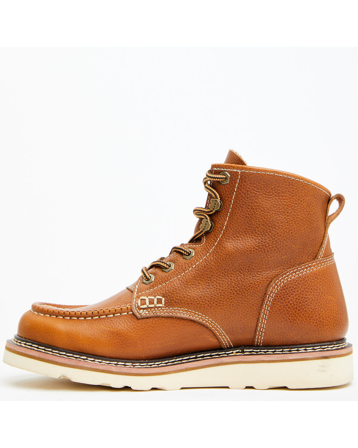 Image #3 - Hawx Men's 6" USA Pitstop Wedge Redesigned Work Boots - Soft Toe, Brown, hi-res