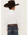 Image #4 - Wrangler Boy's Dress Western Solid Snap Shirt, White, hi-res