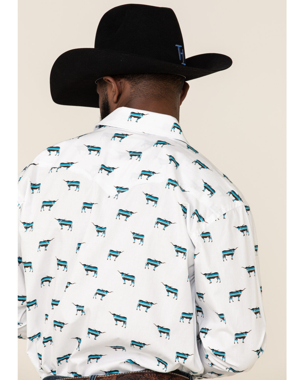 Image #5 - Rough Stock By Panhandle Men's El Toro Bull Geo Print Long Sleeve Western Shirt, , hi-res