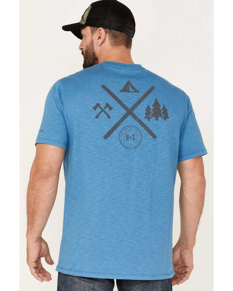 Brothers & Sons Men's Logo Graphic Short Sleeve T-Shirt, Blue, hi-res