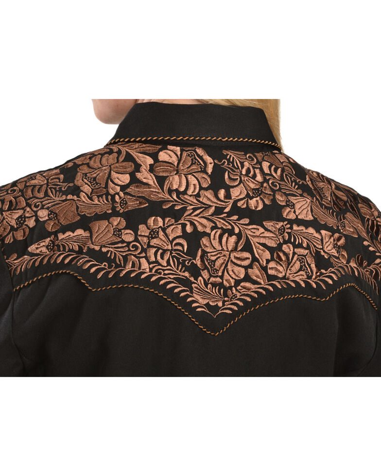 spion Hong Kong Montgomery Scully Women's Floral Embroidered Long Sleeve Western Shirt | Boot Barn
