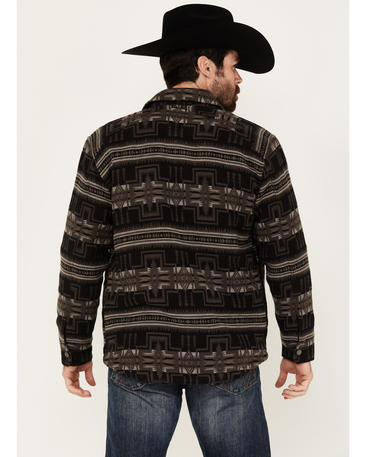 Image #4 - Pendleton Men's Harding Bay City Snap Sherpa Jacket, Charcoal, hi-res