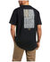 Ariat Men's Black Rebar Workman Reflective Flag Graphic Short Sleeve Work T-Shirt - Big, Black, hi-res
