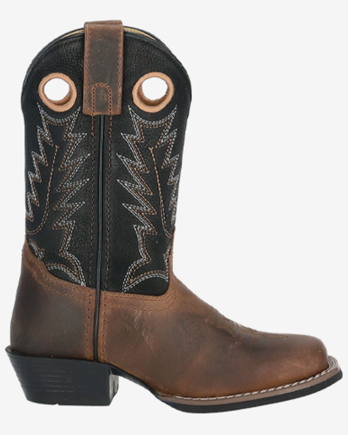 Image #2 - Smoky Mountain Little Boys' Mesa Western Boots - Broad Square Toe, Black, hi-res