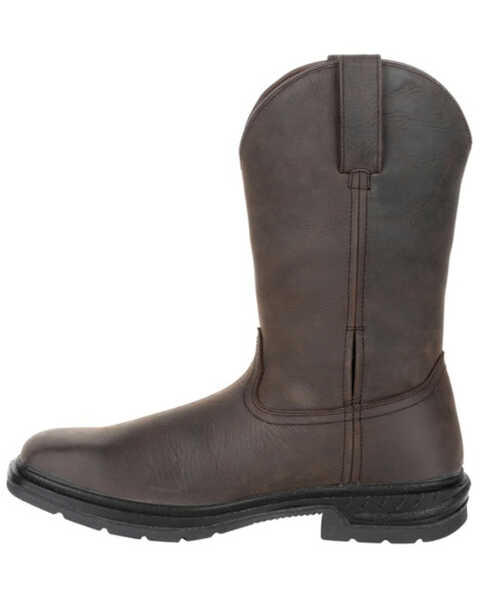 Rocky Men's Worksmart Waterproof Western Work Boots - Composite Toe, Chocolate, hi-res
