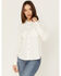 Image #2 - Cleo + Wolf Women's Pincord Button Down Long Sleeve Snap Western Shirt, Ivory, hi-res